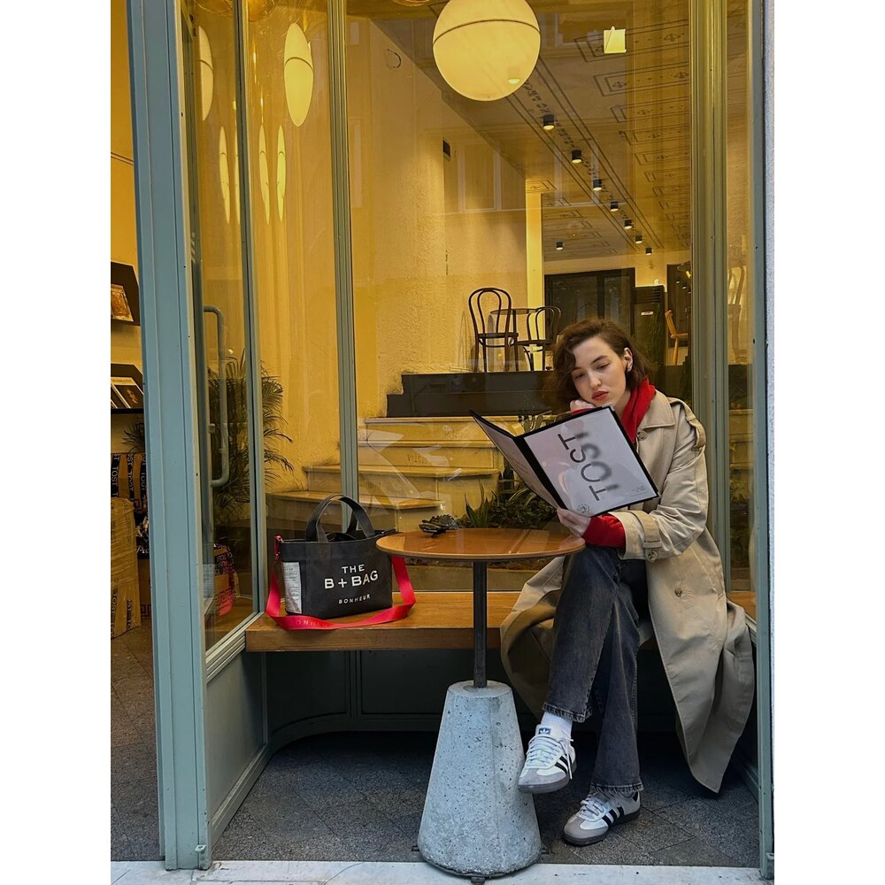 The B + Bag Bonheur Canvas Tote - Bonheur çanta - görsel 3 | ZAINI