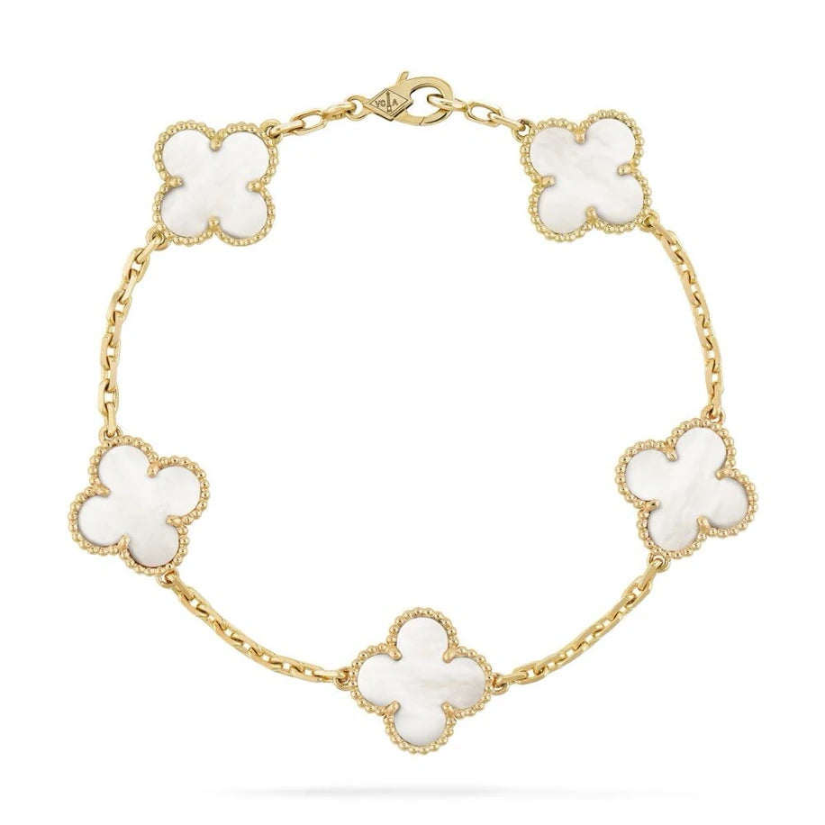 Van Cleef Bileklik Gold-Beyaz - Van Cleef & Arpels aksesuar - görsel 1 | ZAINI