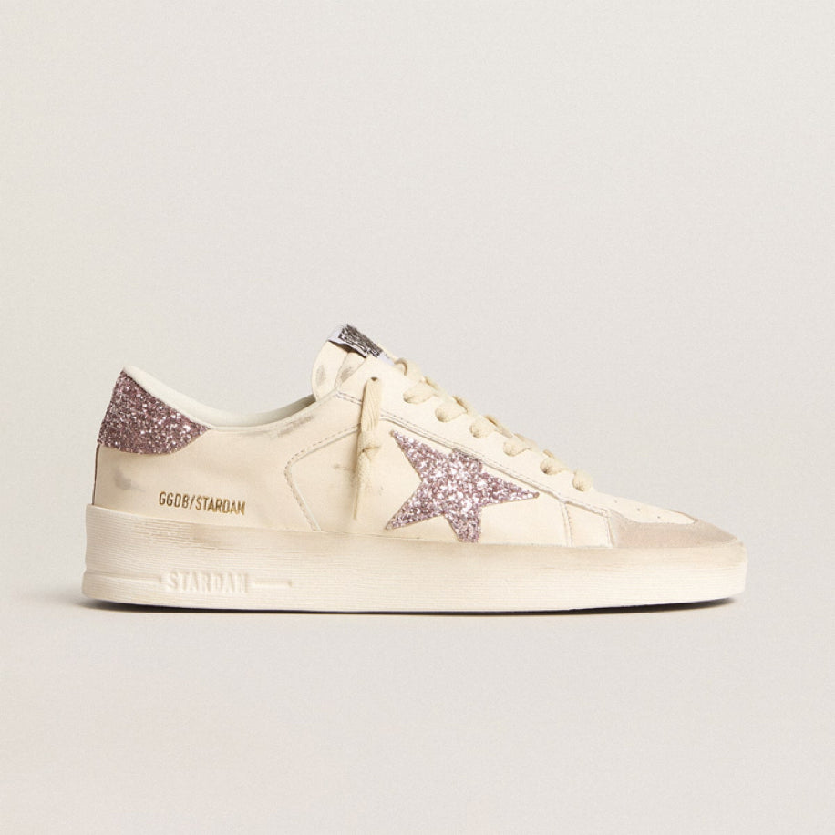 Golden Goose Women’s Stardan in Nappa & Suede with Pink Glitter - Golden Goose ayakkabı - görsel 1 | ZAINI