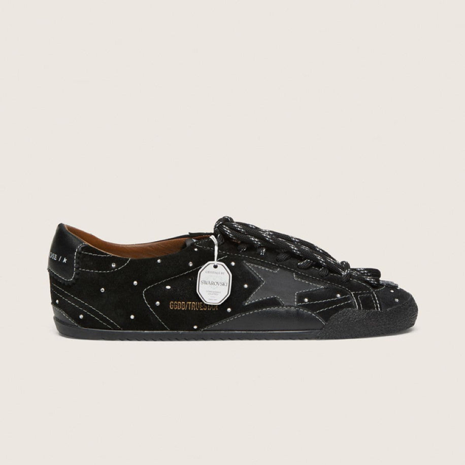 Golden Goose True-Star Black Suede with Swarovski Crystals - Golden Goose ayakkabı - görsel 1 | ZAINI