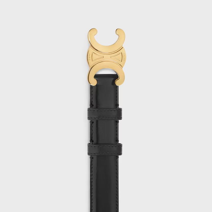 Celine Triomphe Belt in Natural Calfskin Black - Celine aksesuar - görsel 3 | ZAINI