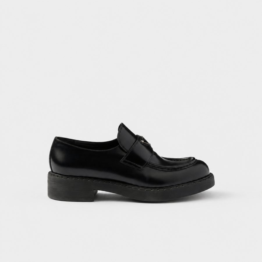 Prada Chocolate Brushed Leather Loafers - Prada ayakkabı - görsel 1 | ZAINI