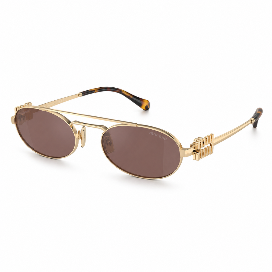Miu Miu Brown Gold Güneş Gözlüğü - Miu Miu gözlük - görsel 1 | ZAINI