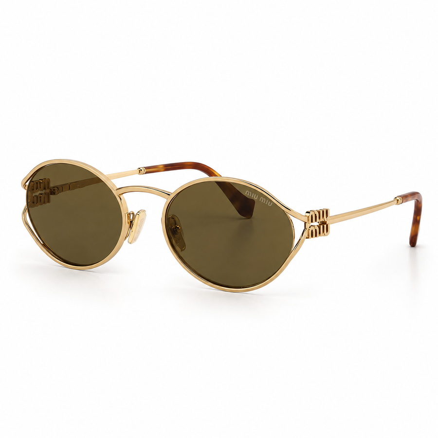 Miu Miu SM7 52 Y Gold Güneş Gözlüğü - Miu Miu gözlük - görsel 1 | ZAINI