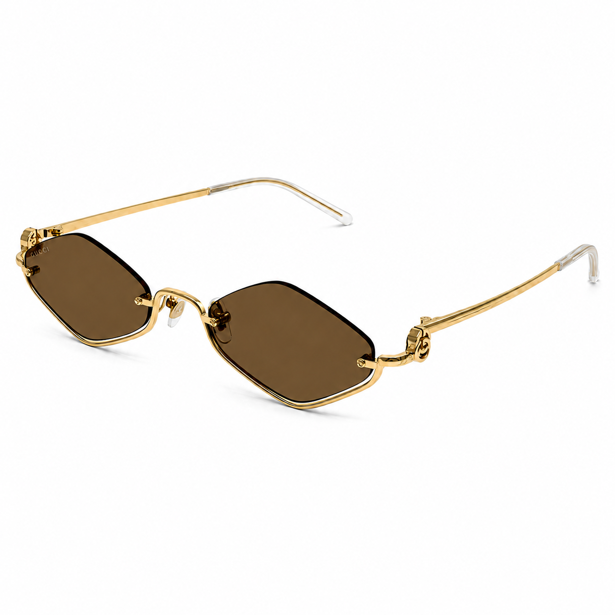 Gucci Brown Gold Güneş Gözlüğü - Gucci gözlük - görsel 1 | ZAINI