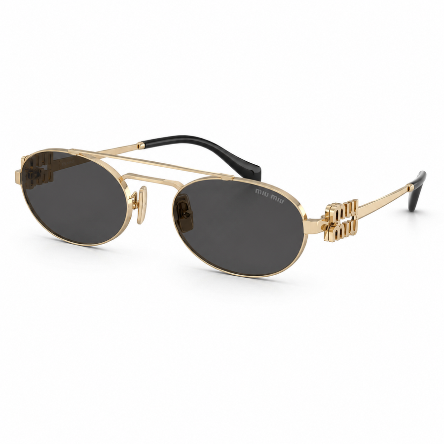 Miu Miu Logo 54ZS Pale Gold Dark Kadın Güneş Gözlüğü - Miu Miu gözlük - görsel 1 | ZAINI
