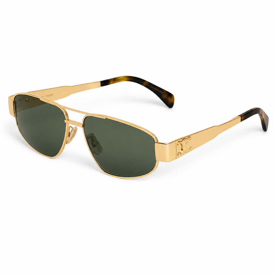 Celine Triomphe Metal Gold Caravan - Celine gözlük - görsel 1 | ZAINI