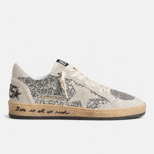 Golden Goose Silver Glitter Suede - Golden Goose ayakkabı - görsel 1 | ZAINI