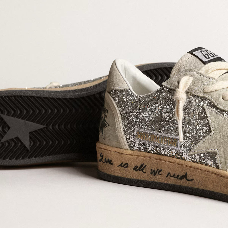Golden Goose Silver Glitter Suede - Golden Goose ayakkabı - görsel 4 | ZAINI