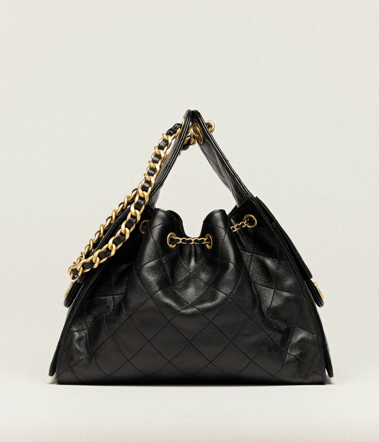 Chanel 25 Small Bag Grained Cowhide Leather and Gold Details Black - Chanel çanta - görsel 2 | ZAINI