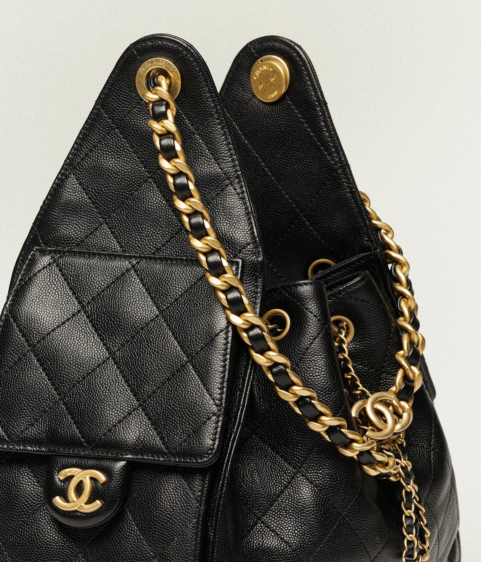 Chanel 25 Small Bag Grained Cowhide Leather and Gold Details Black - Chanel çanta - görsel 3 | ZAINI