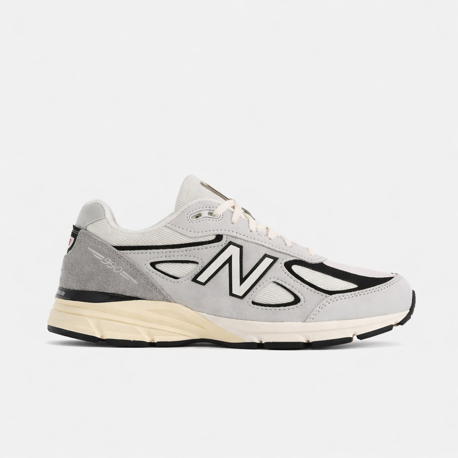 New Balance 990v4 USA Teddy Santis Grey Black Cream - New Balance ayakkabı - görsel 1 | ZAINI