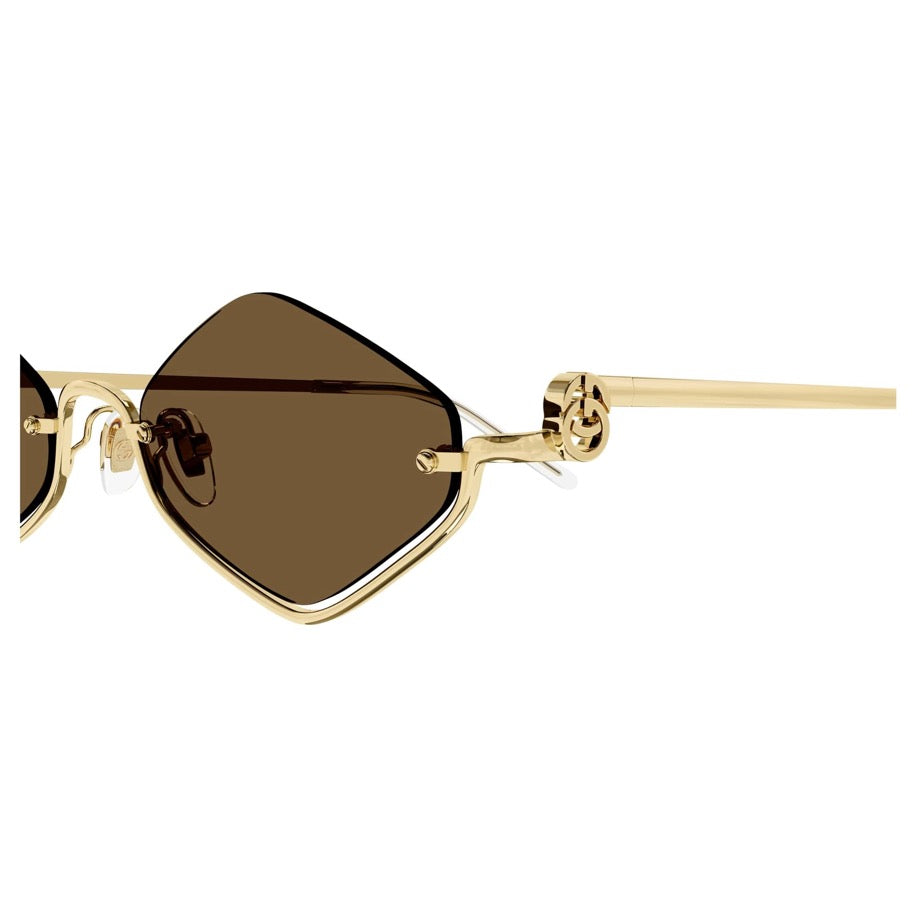 Gucci Brown Gold Güneş Gözlüğü - Gucci gözlük - görsel 3 | ZAINI