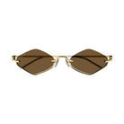 Gucci Brown Gold Güneş Gözlüğü - Gucci gözlük - görsel 2 | ZAINI