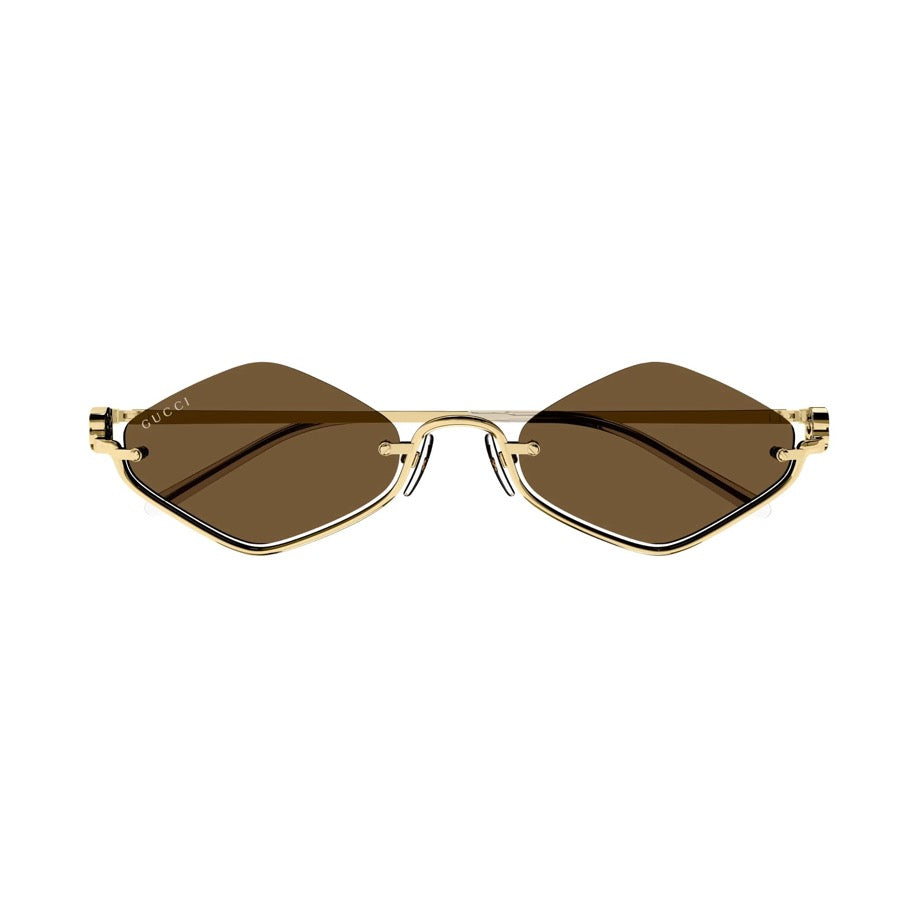 Gucci Brown Gold Güneş Gözlüğü - Gucci gözlük - görsel 2 | ZAINI