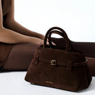 Manu Atelier Le Cambon 25 Deep Brown Suede - Manu Atelier çanta - görsel 2 | ZAINI