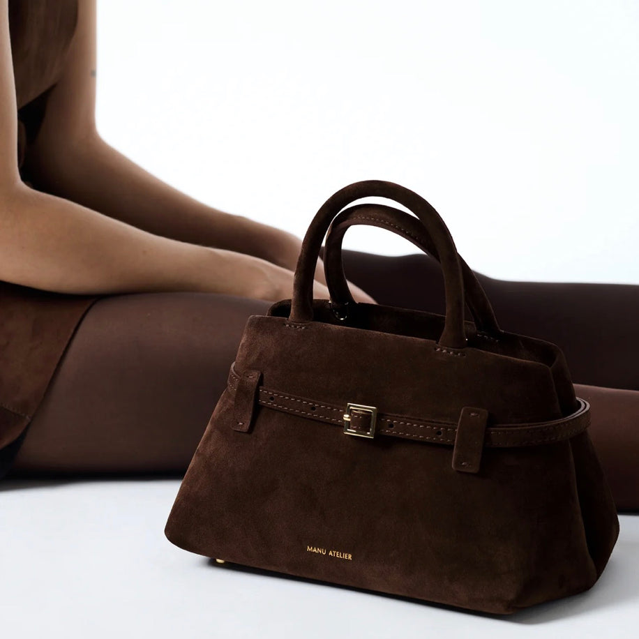 Manu Atelier Le Cambon 25 Deep Brown Suede - Manu Atelier çanta - görsel 2 | ZAINI