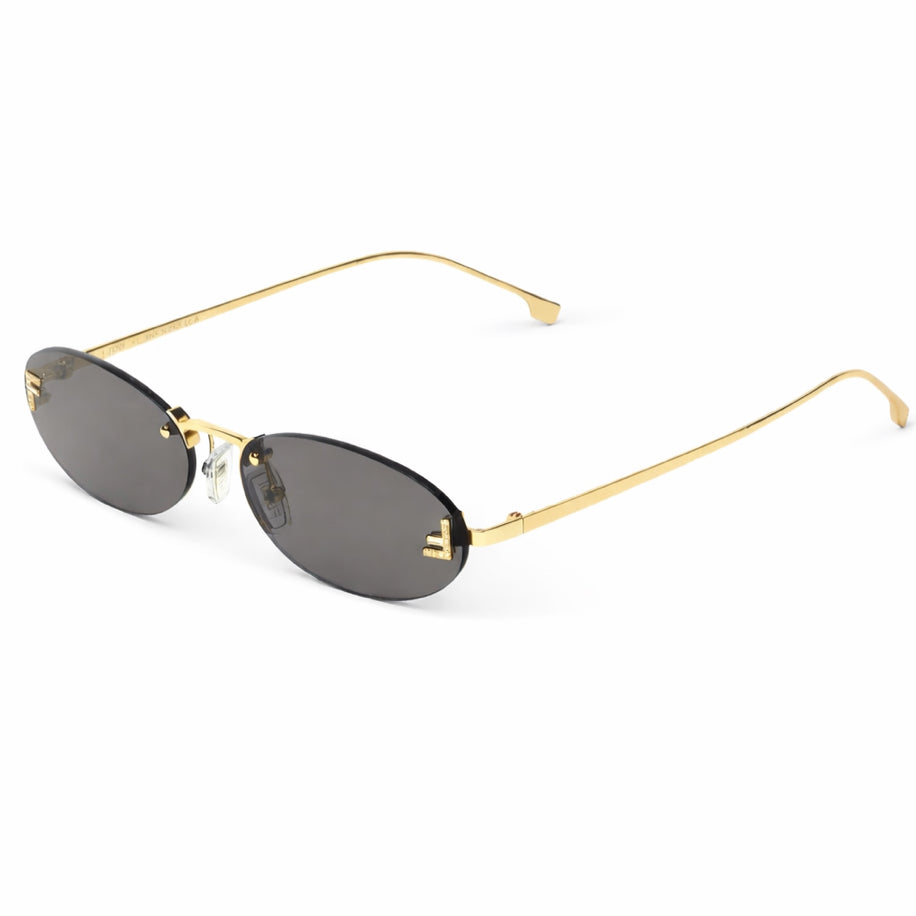 Fendi Rimless Oval Gold Black Güneş Gözlüğü - Fendi gözlük - görsel 3 | ZAINI