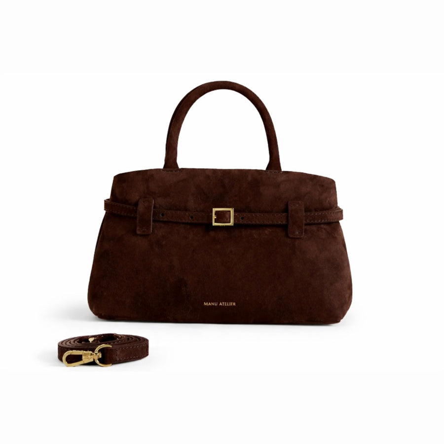 Manu Atelier Le Cambon 25 Deep Brown Suede - Manu Atelier çanta - görsel 1 | ZAINI