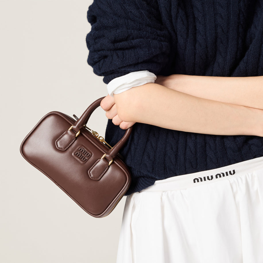 Miu Miu Arcadie Leather Bag Briarwood - Miu Miu çanta - görsel 4 | ZAINI