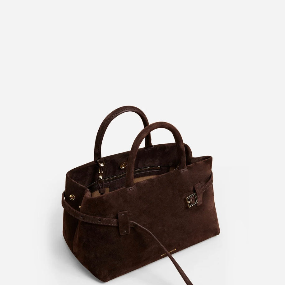 Manu Atelier Le Cambon 25 Deep Brown Suede - Manu Atelier çanta - görsel 4 | ZAINI