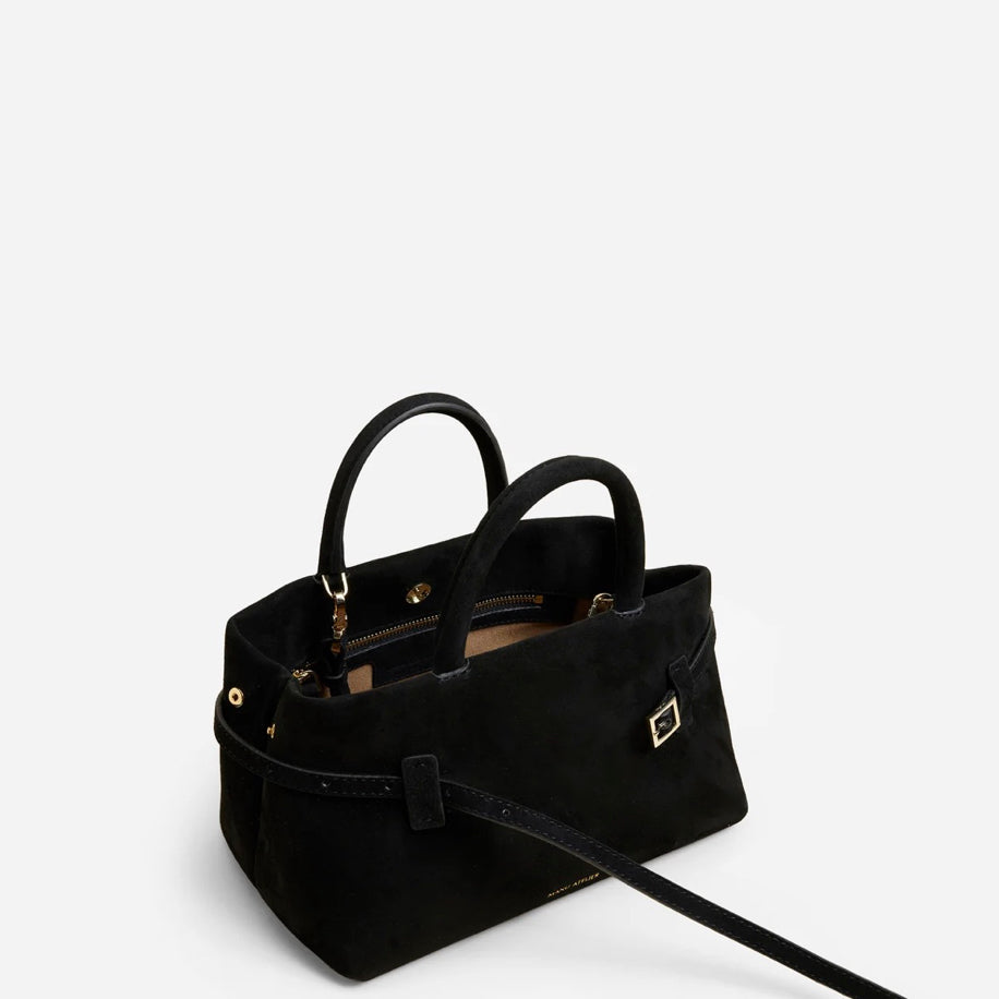 Manu Atelier Le Cambon 25 Black Suede - Manu Atelier çanta - görsel 3 | ZAINI