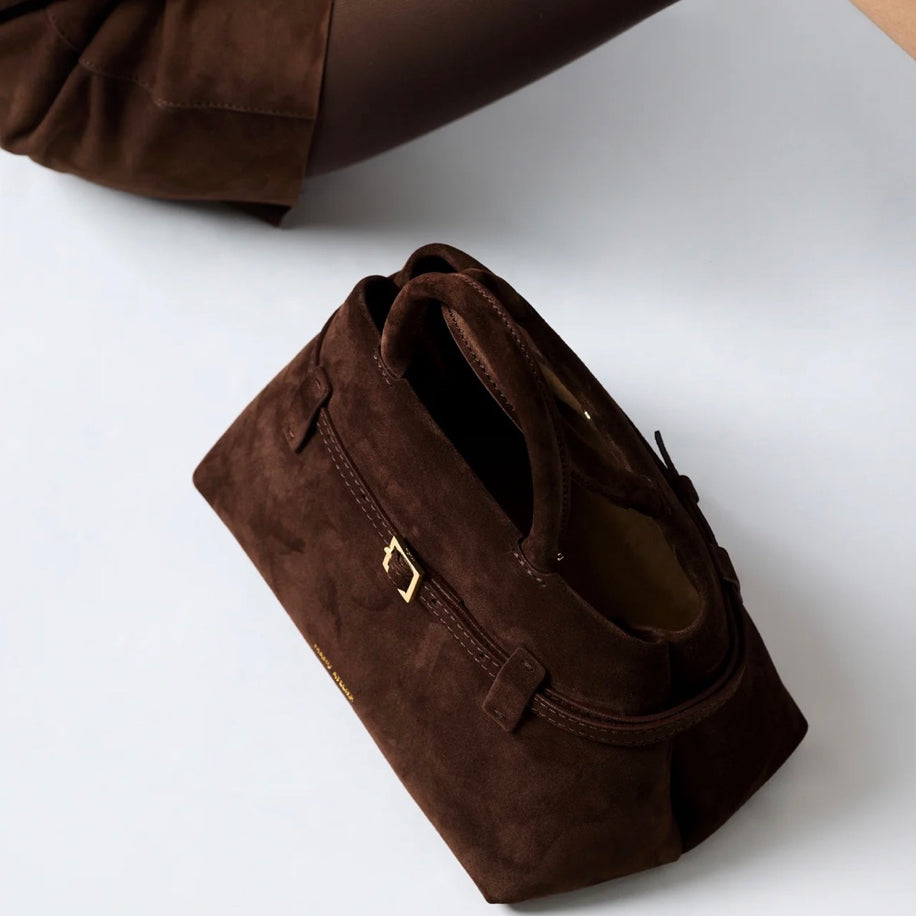 Manu Atelier Le Cambon 25 Deep Brown Suede - Manu Atelier çanta - görsel 3 | ZAINI