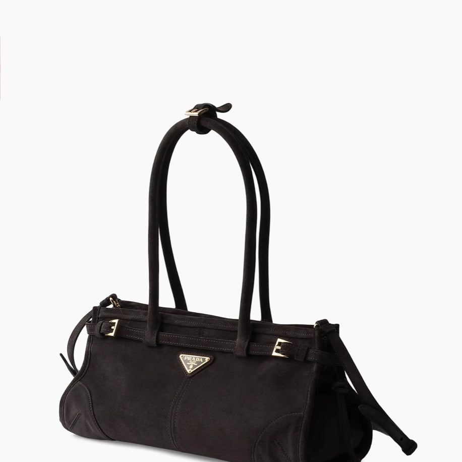 Prada Bonnie Süet Bag Black - Prada çanta - görsel 2 | ZAINI