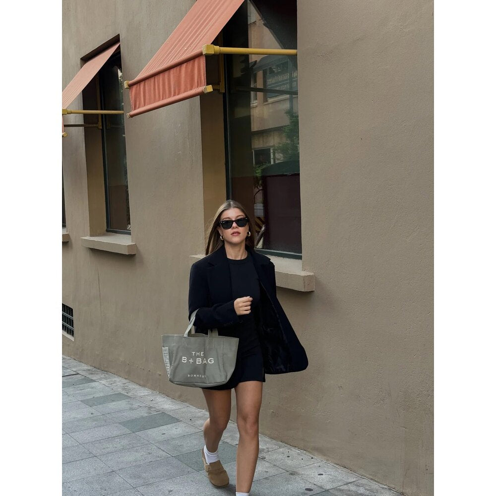 The B + Bag Bonheur Canvas Tote - Bonheur çanta - görsel 3 | ZAINI