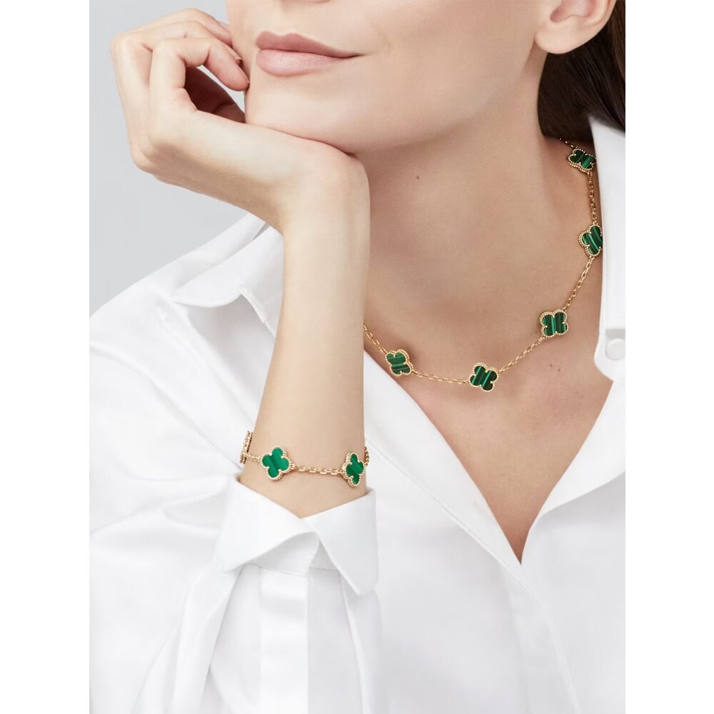Van Cleef Bileklik Gold-Yeşil - Van Cleef & Arpels aksesuar - görsel 2 | ZAINI