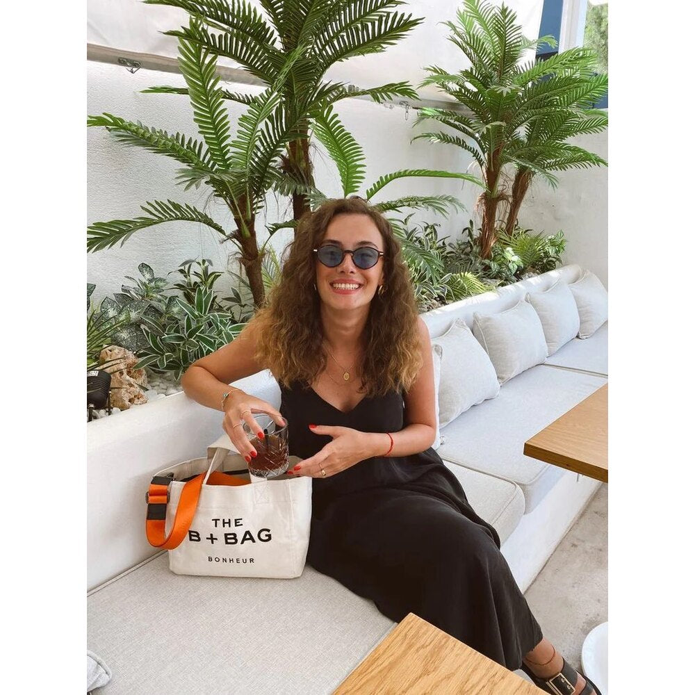 The B + Bag Bonheur Canvas Tote - Bonheur çanta - görsel 4 | ZAINI