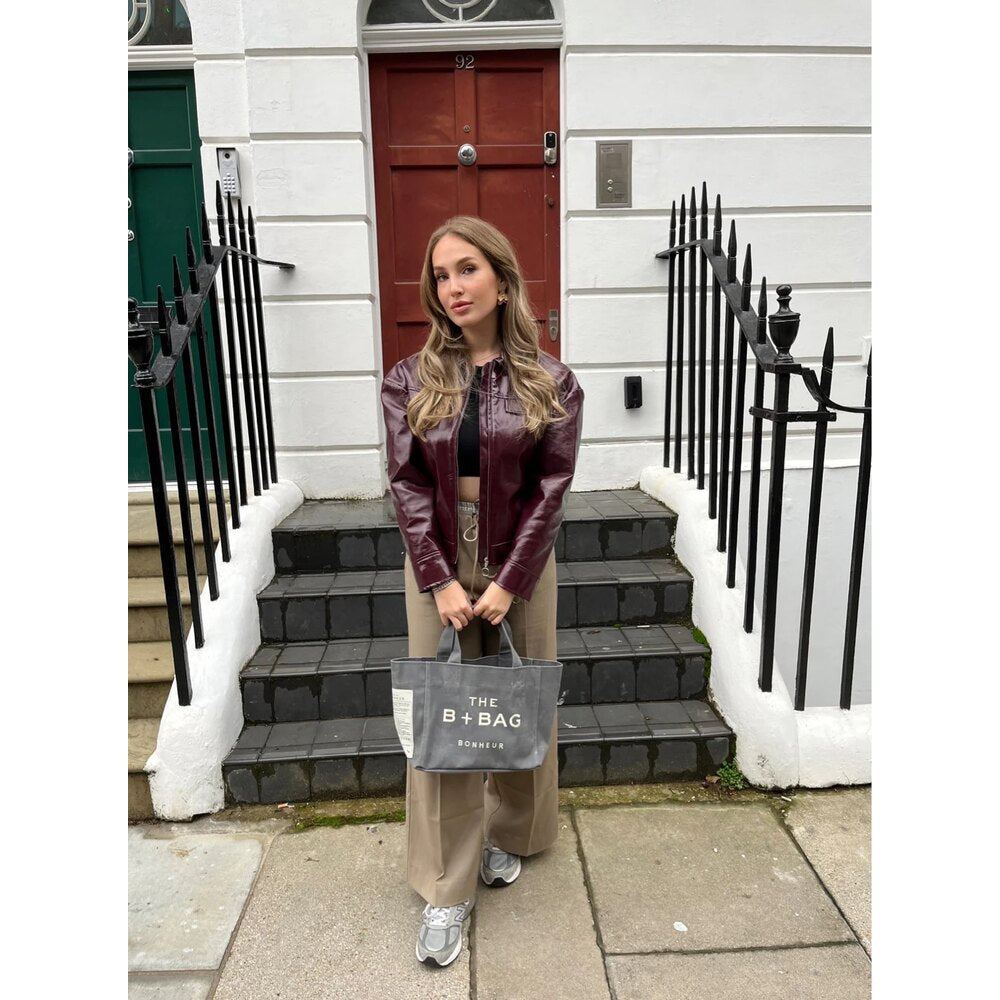 The B + Bag Bonheur Canvas Tote - Bonheur çanta - görsel 3 | ZAINI