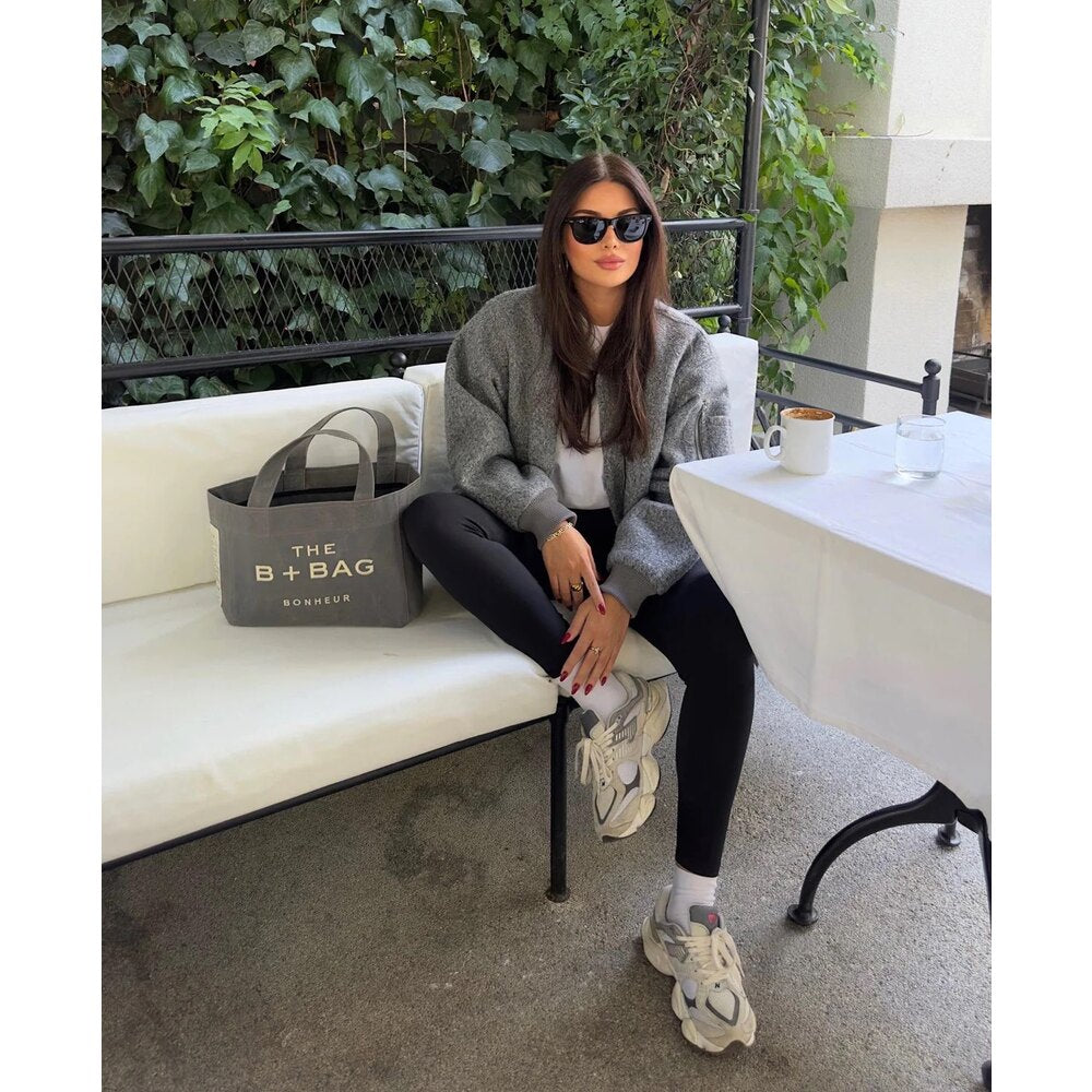 The B + Bag Bonheur Canvas Tote - Bonheur çanta - görsel 4 | ZAINI