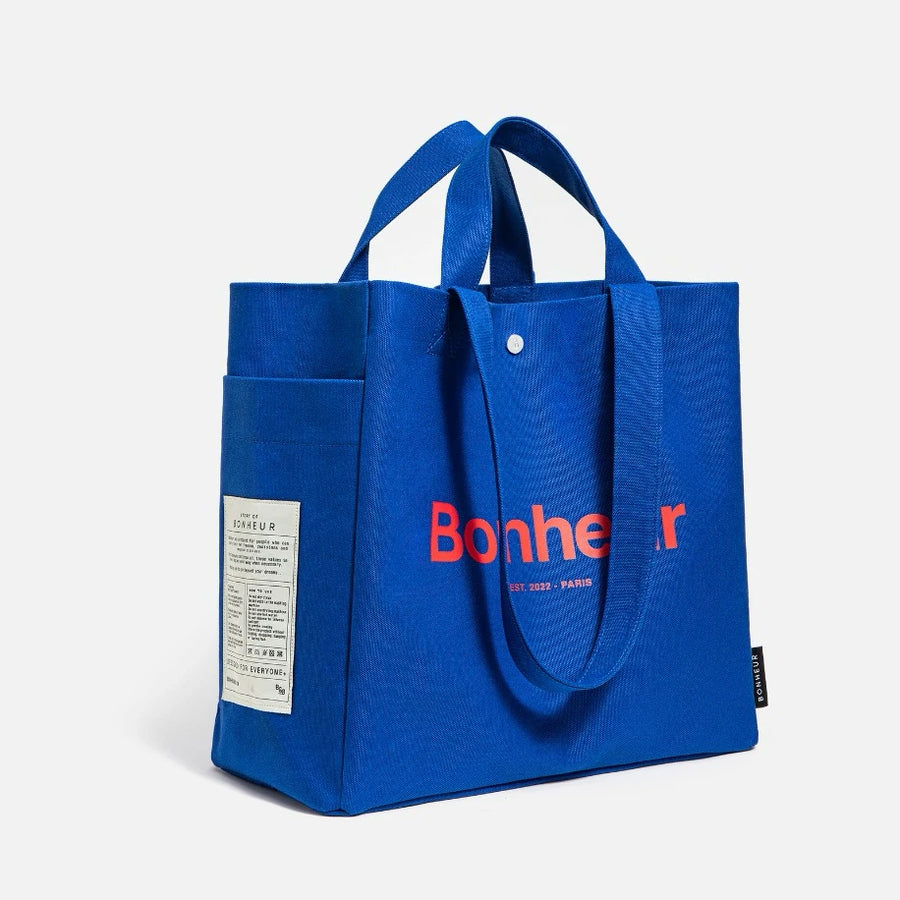 BONHEUR N°4 Kanvas Çanta- Ocean Blue - Bonheur çanta - görsel 1 | ZAINI