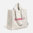 BONHEUR N°4 Kanvas Çanta - Soft Gray - Bonheur çanta - görsel 1 | ZAINI