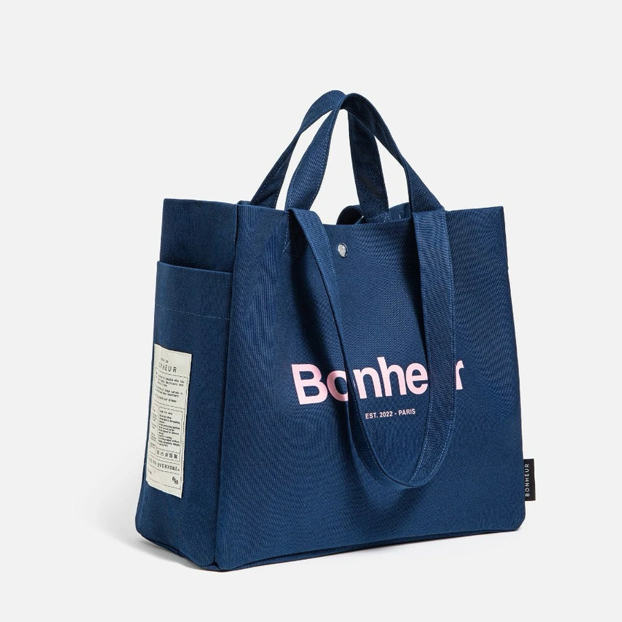 BONHEUR N°4 Kanvas Çanta- Dark Jean - Bonheur çanta - görsel 1 | ZAINI