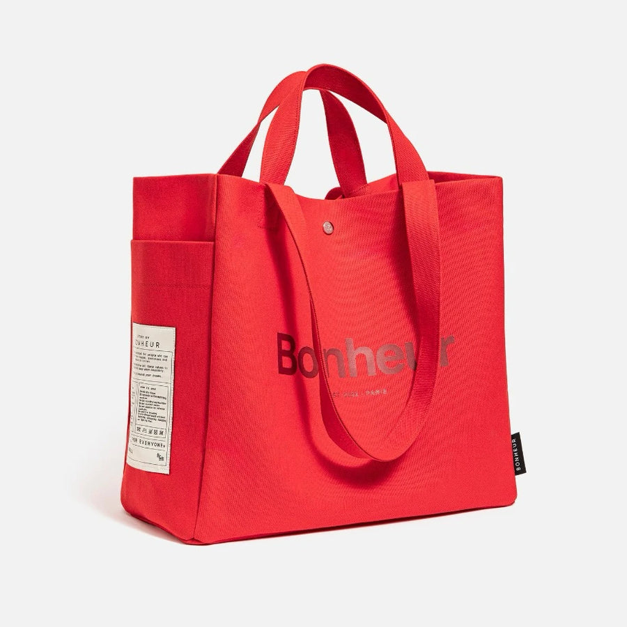 BONHEUR N°4 Kanvas Çanta- Raspberry Red - Bonheur çanta - görsel 1 | ZAINI