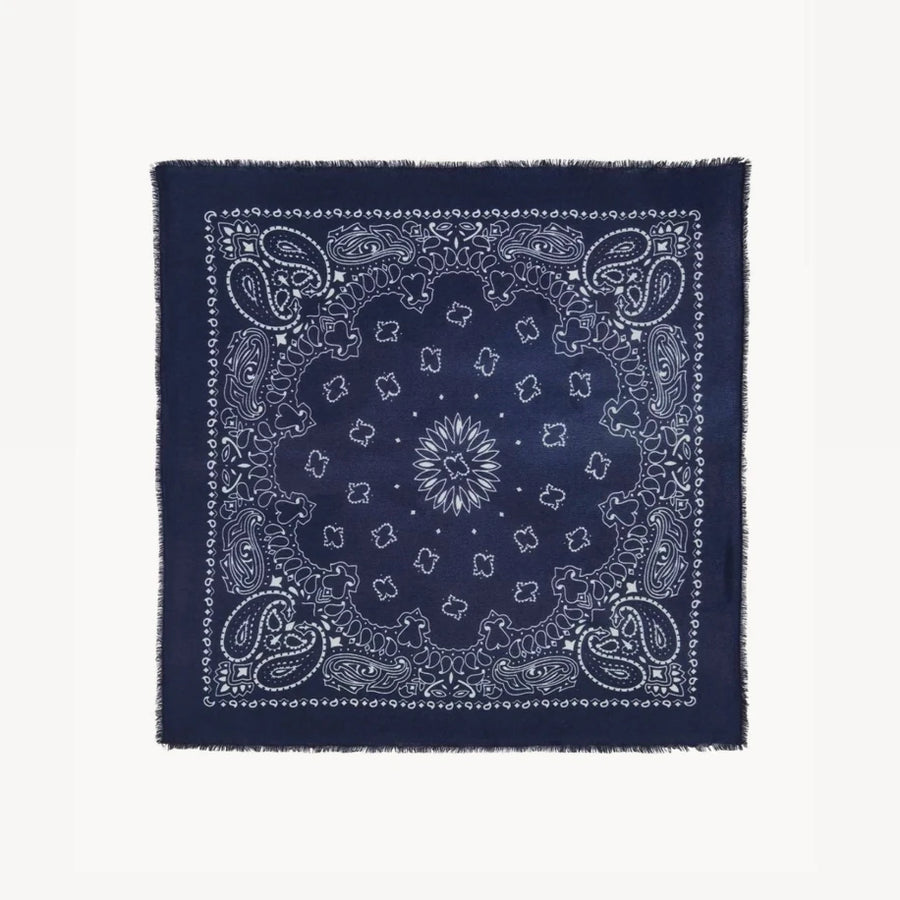 Kujten Large Cashmere Bandana Hachiko Navy - Kujten aksesuar - görsel 1 | ZAINI