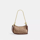 Coach Teri Shoulder Bag Gold Tan Brown - Coach çanta - görsel 1 | ZAINI
