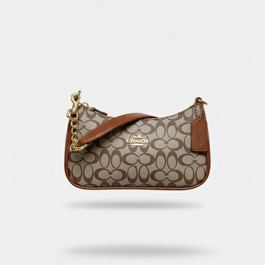 Coach Teri Shoulder Brown Monogram - Coach çanta - görsel 1 | ZAINI