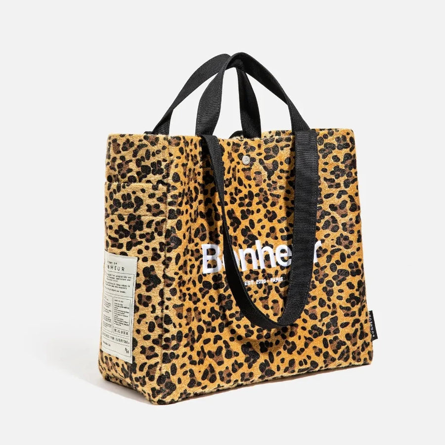 Bonheur N°4 Kanvas Çanta - Leopard - Bonheur çanta - görsel 1 | ZAINI