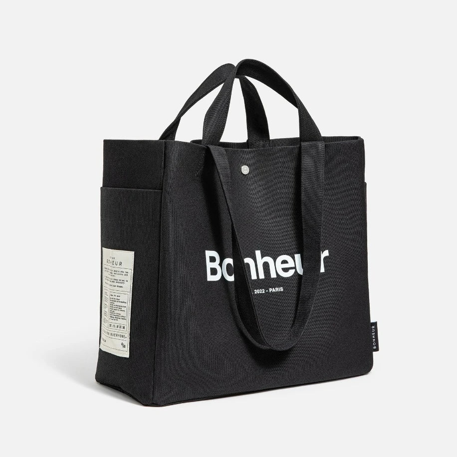 BONHEUR N°4 Kanvas Çanta- Cold Black - Bonheur çanta - görsel 1 | ZAINI