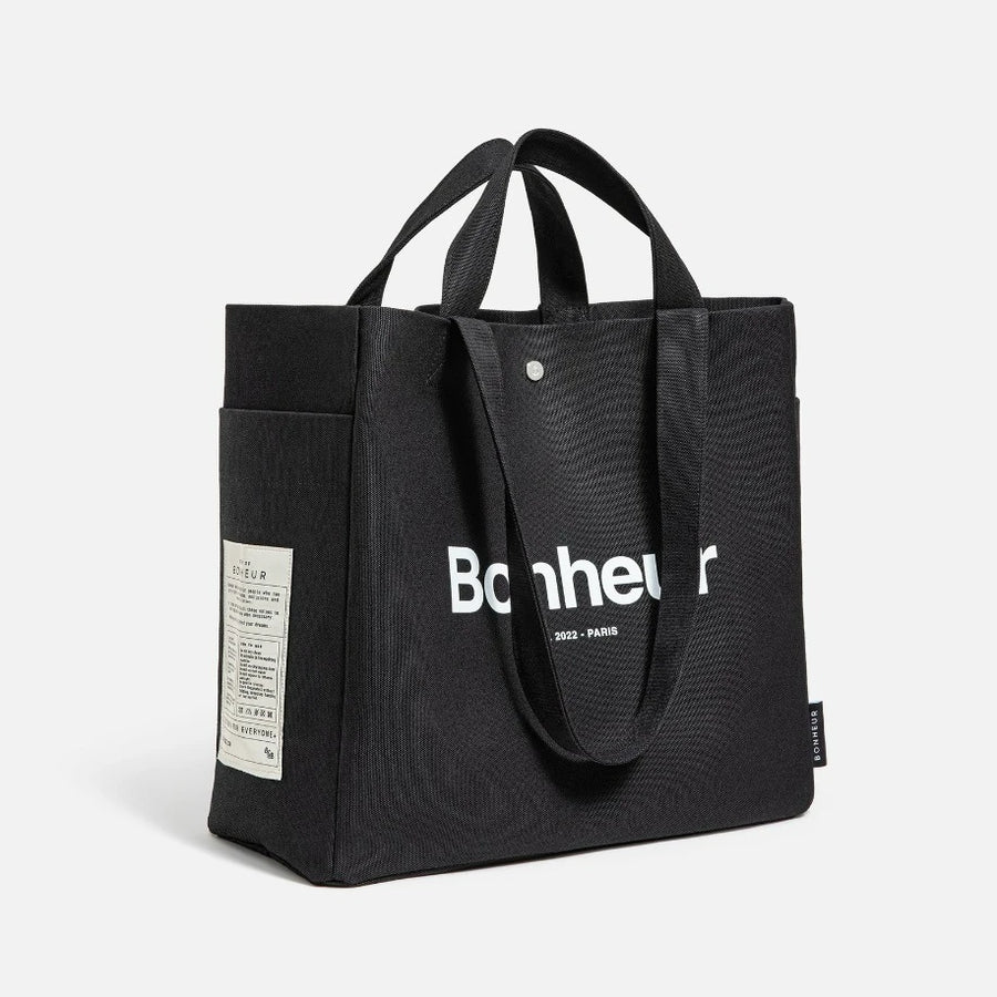 BONHEUR N°4 Kanvas Çanta- Cold Black - Bonheur çanta - görsel 1 | ZAINI