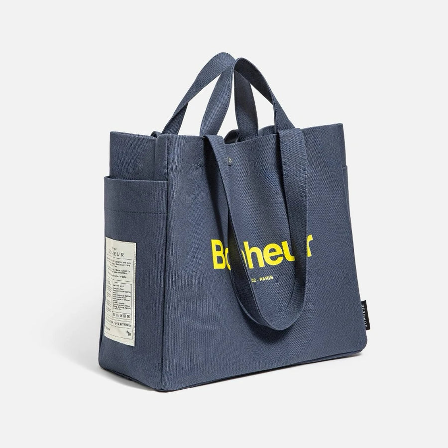 BONHEUR N°4 Kanvas Çanta- Blue Jean - Bonheur çanta - görsel 1 | ZAINI