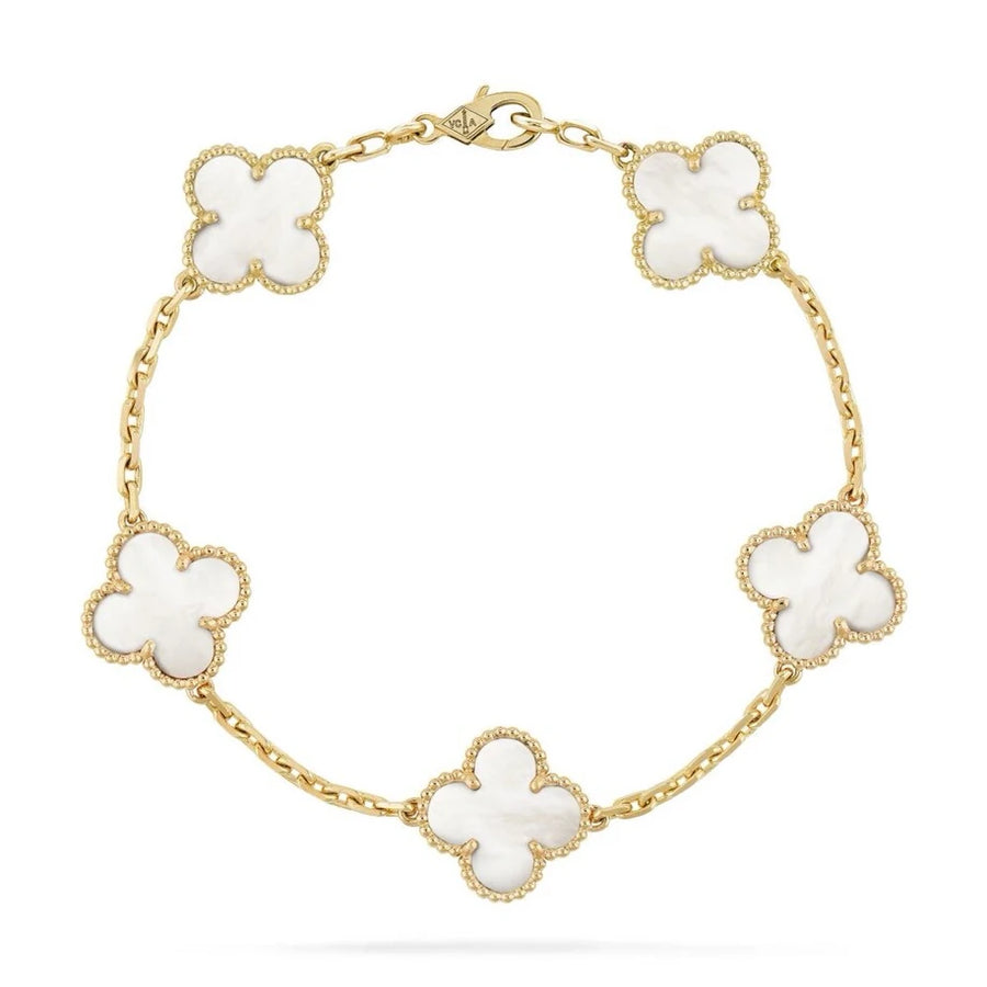 Van Cleef Bileklik Gold-Beyaz - Van Cleef & Arpels aksesuar - görsel 1 | ZAINI