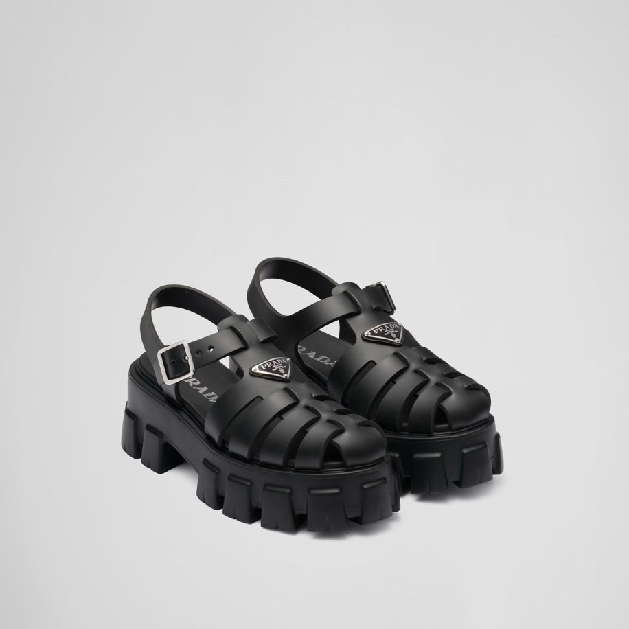 Prada Monolith Cage Sandals 'Black' - Prada ayakkabı - görsel 4 | ZAINI