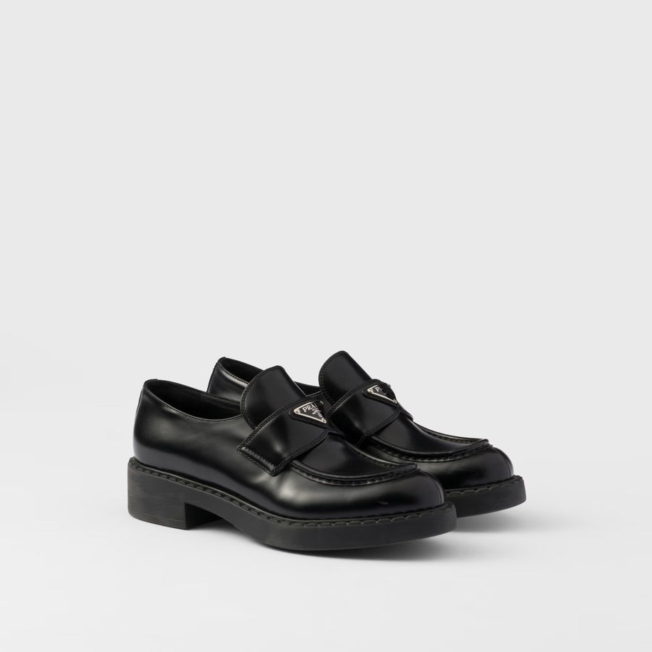 Prada Chocolate Brushed Leather Loafers - Prada ayakkabı - görsel 2 | ZAINI