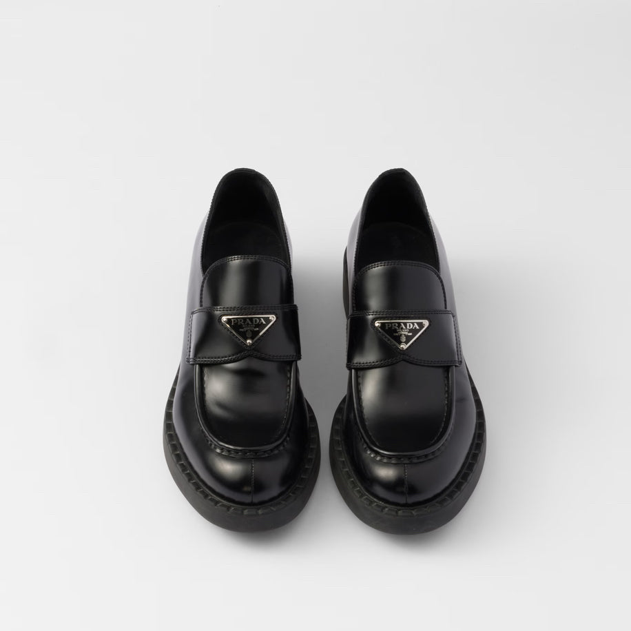 Prada Chocolate Brushed Leather Loafers - Prada ayakkabı - görsel 3 | ZAINI