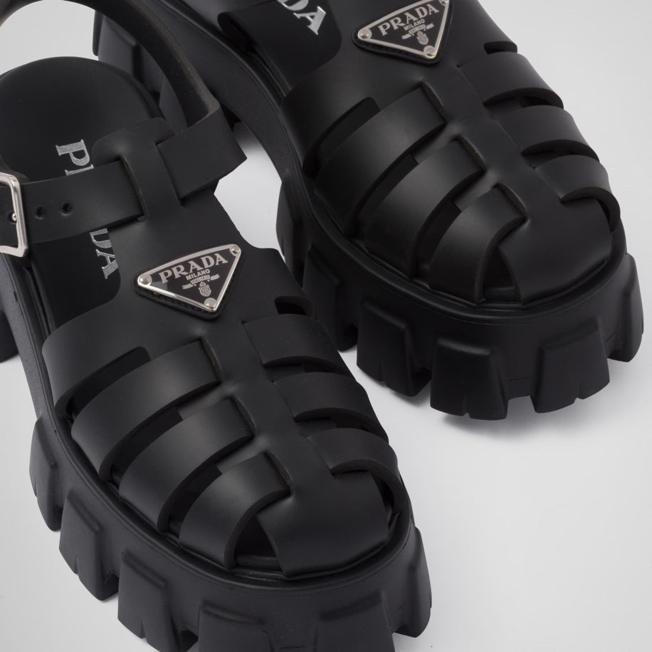 Prada Monolith Cage Sandals 'Black' - Prada ayakkabı - görsel 2 | ZAINI