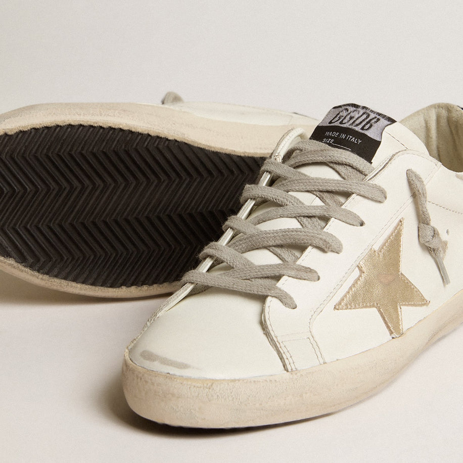 Golden Goose Super-Star with Gold Star & Black Glitter - Golden Goose ayakkabı - görsel 2 | ZAINI